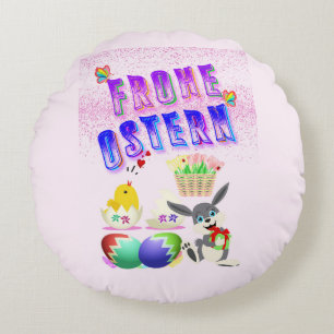 Coussins Ronds Frohe Ostern