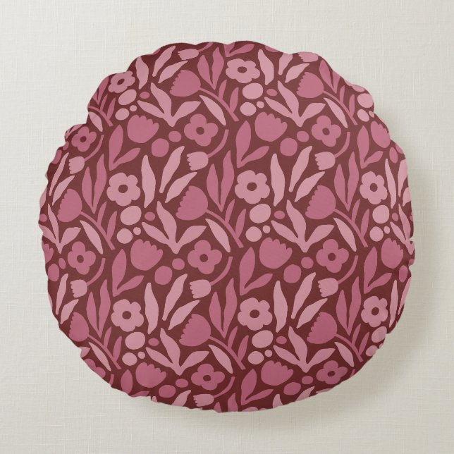Coussins Ronds Fun Grand Fleur Couleur Gras (Devant)