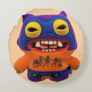 Coussins Ronds Funky Fugglers Wrestler Quirky Monster