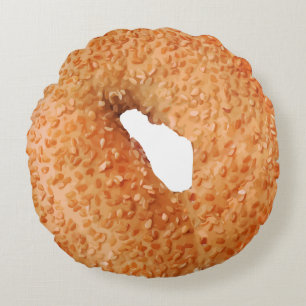 Coussins Ronds Funny Bagel Nouveauté