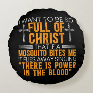Coussins Ronds Funny Christian Religious Servant of God Faithful
