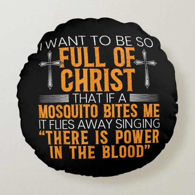 Coussins Ronds Funny Christian Religious Servant of God Faithful (Devant)