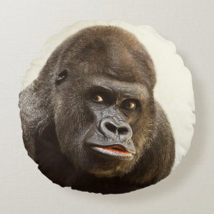 Coussins Ronds Funny Gorilla oreiller de jeton personnalisé