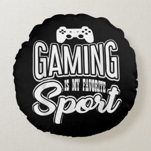 Coussins Ronds Gamer - Jouer Est Mon Sport Préféré