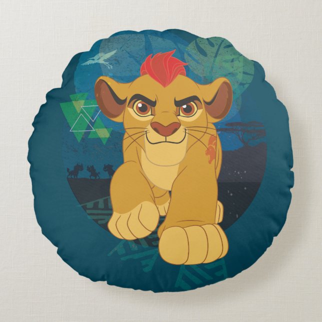 Coussins Ronds Garde de Lion| Kion Safari Graphic (Devant)