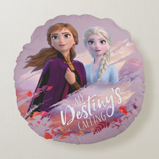 Coussins Ronds Gelée 2 : Anna et Elsa| Mon destin appelle (Devant)
