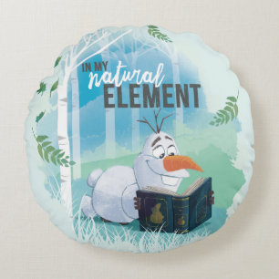 Coussins Ronds Gelée 2 : Olaf  Dans Mon Élément Naturel