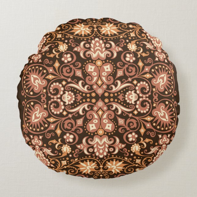 Coussins Ronds Geometric decorative ornamental pattern. Abstract  (Devant)