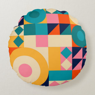 Coussins Ronds Géométrie minimaliste : affiche d'illustration Vin