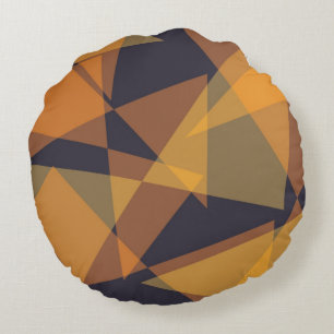 Coussins Ronds Géométrique, cool, tendance, moderne, triangles si