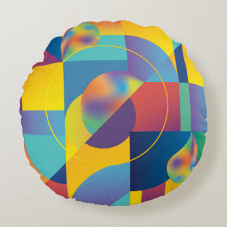 Coussins Ronds Géométrique créative : couverture Vintage Abstrait