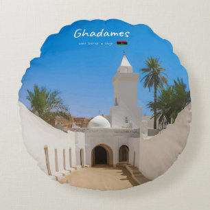 Coussins Ronds Ghadames, Libye - Mosquée Blanche
