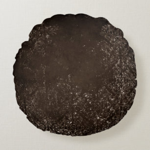 Coussins Ronds Glimmery Bronze Grunge Riche Brown verre Damas