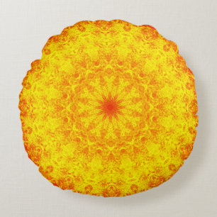 Coussins Ronds Golden Mandala