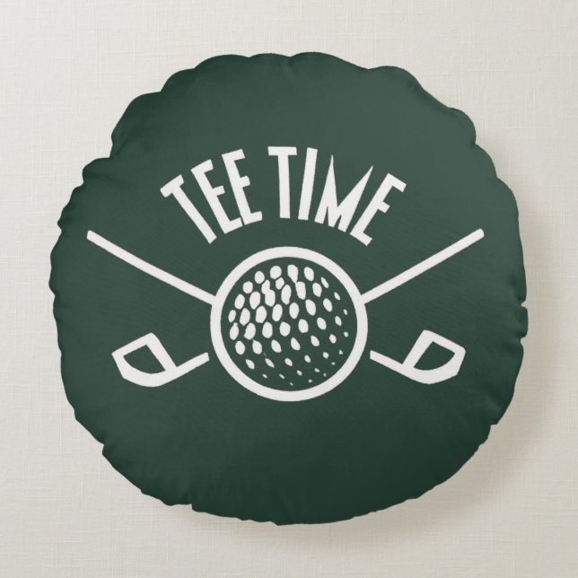 Coussins Ronds Golfers Tee Time (Devant)
