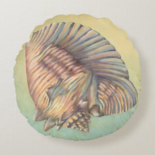 Coussins Ronds Grande conque en pastel Shell