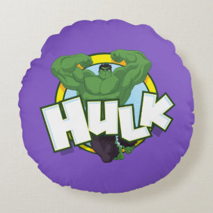 Coussins Ronds Graphique Caractère et nom de Hulk