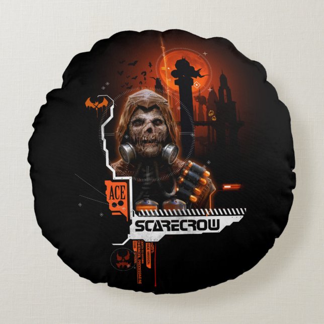 Coussins Ronds Graphique Orange Écarteur (Devant)