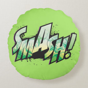 Coussins Ronds Graphisme du mot « SMASH ! »