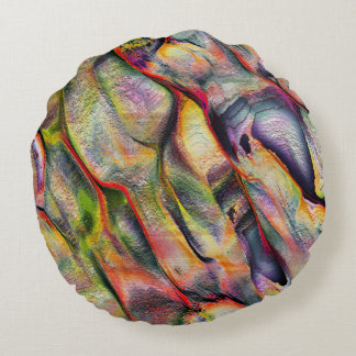 Coussins Ronds Gravé de rugosité et d'aquarelle virtuelle