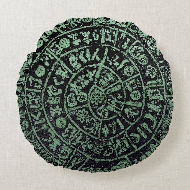 Coussins Ronds Grèce Crète Phaistos ancien code d'historique des  (Devant)