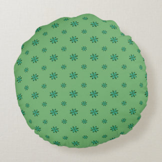 Coussins Ronds Green Star Round Throw Pillow