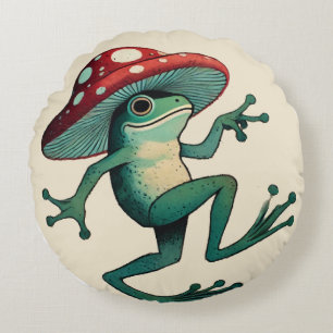 Coussins Ronds Grenouille des champignons
