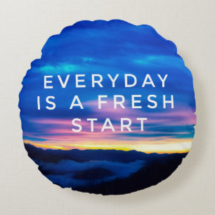 Coussins Ronds Guillemets motivants et inspirants - Tous les jour
