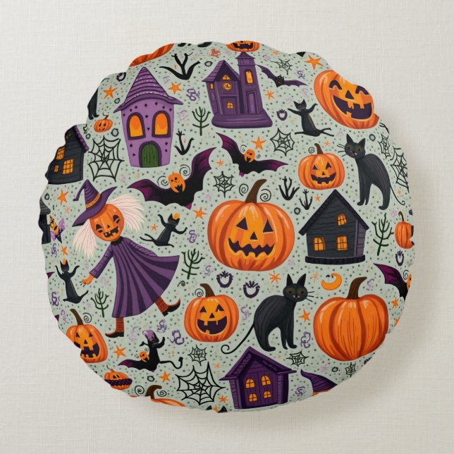 Coussins Ronds Halloween Cushion (Devant)