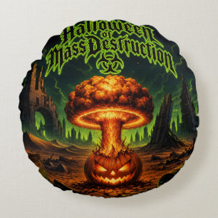 Coussins Ronds Halloween de destruction massive Citrouille radioa