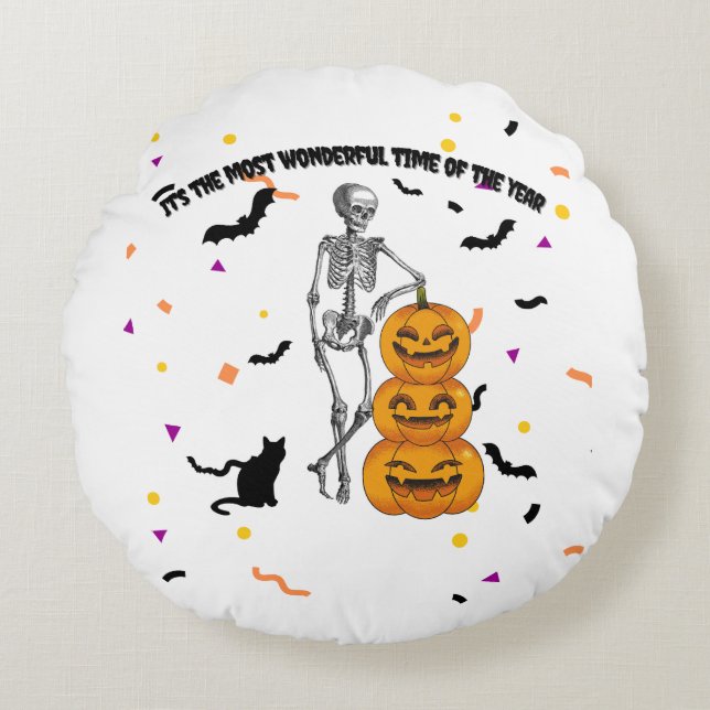 Coussins Ronds Haloween "C'est le moment le plus merveilleux" (Devant)