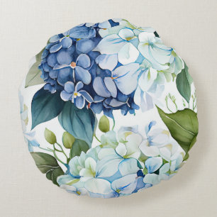 Coussins Ronds Hamptons Hydrangeas Cushion