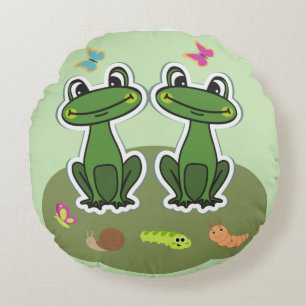 Coussins Ronds Happy Frog Design Edition Oreiller rond