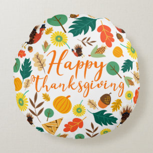 Coussins Ronds Happy Thanksgiving