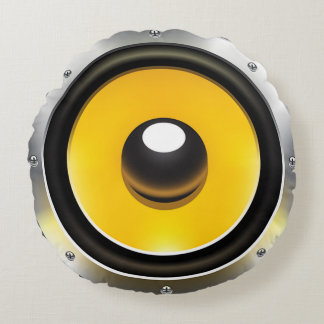 Coussins Ronds Haut-parleur stéréo Vintage rétro Audio 80s nostal