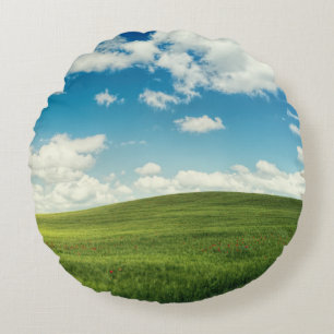 Coussins Ronds Herbe de champ Nature 