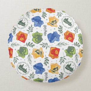 Coussins Ronds Hérbologie magique HOGWARTS™ Maisons Motif