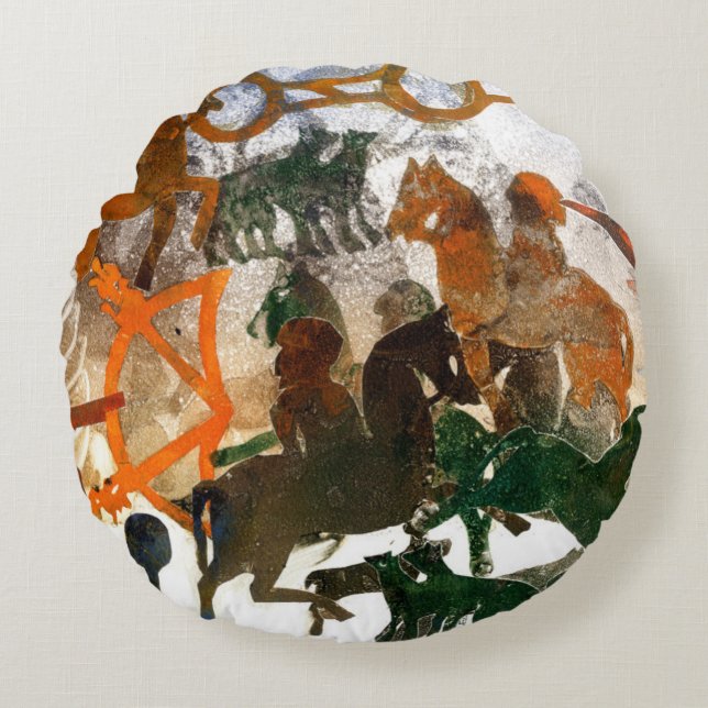 Coussins Ronds Héritage Pictish (Devant)