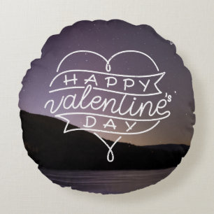 Coussins Ronds Heureuse Sainte-Valentin