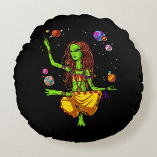 Coussins Ronds Hippie Alien spatiale Zen Yoga méditation