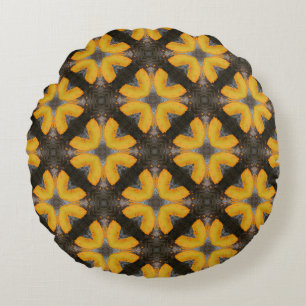Coussins Ronds Hippodrome moderne jaune et noir