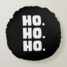 HO. HO. HO. Noir et blanc avec fond à carreaux de