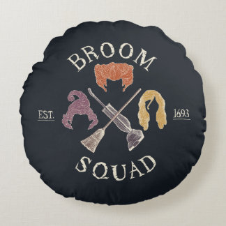 Coussins Ronds Hocus Pocus Broom Squad Est. 1693
