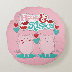 Coussins Ronds Hog Et Baisers