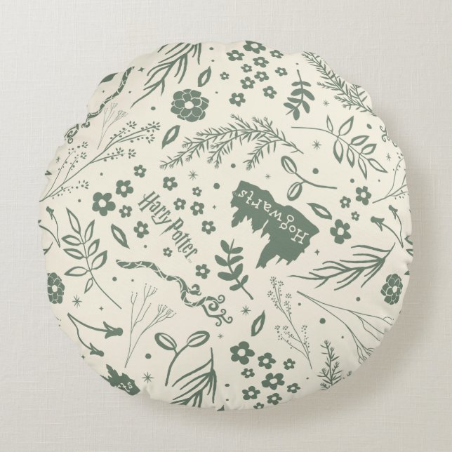 Coussins Ronds HOGWARTS™ Herbologie Motif magique (Devant)