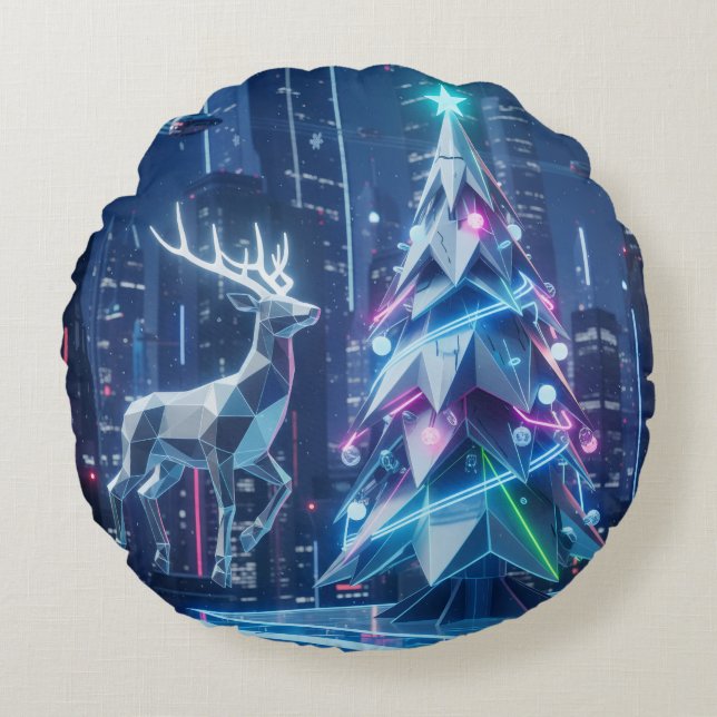 Coussins Ronds Holiday Throw Pillow (Devant)