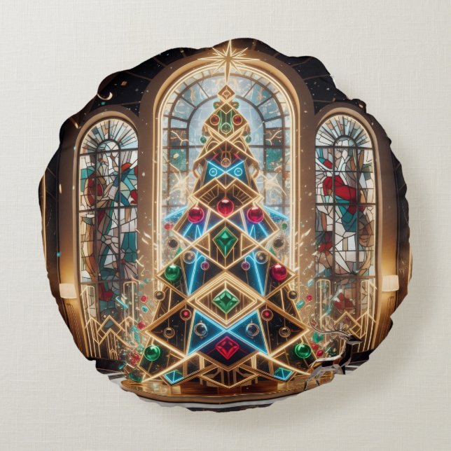 Coussins Ronds Holiday Throw Pillow (Dos)