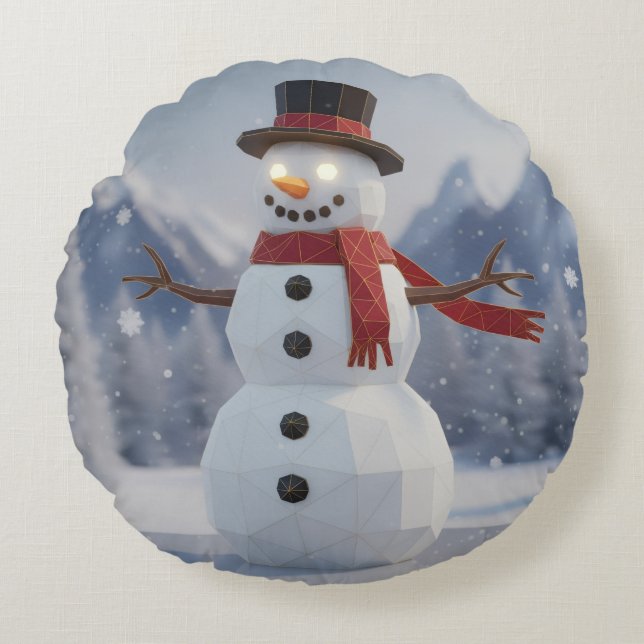 Coussins Ronds Holiday Throw Pillow (Devant)