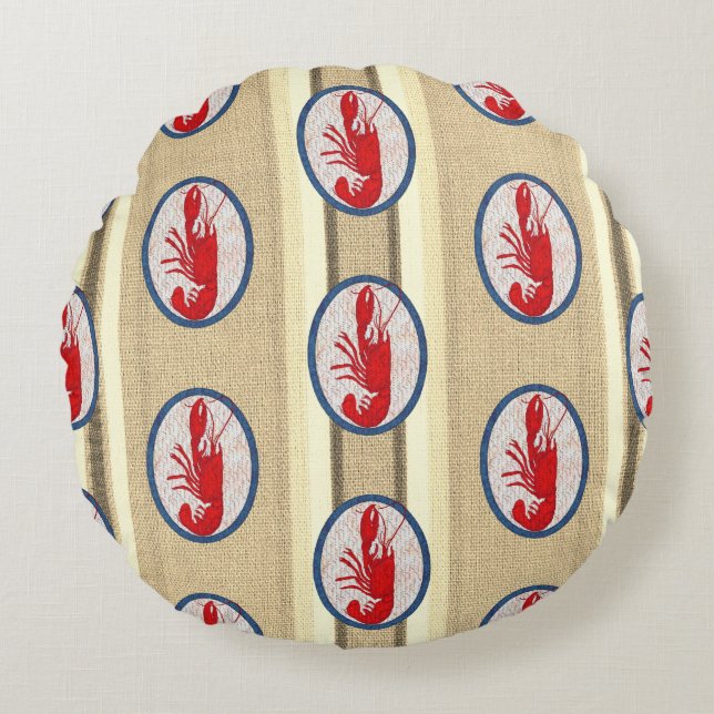 Coussins Ronds Homard de roche épineuse (Devant)