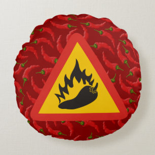 Coussins Ronds Hot pepper danger